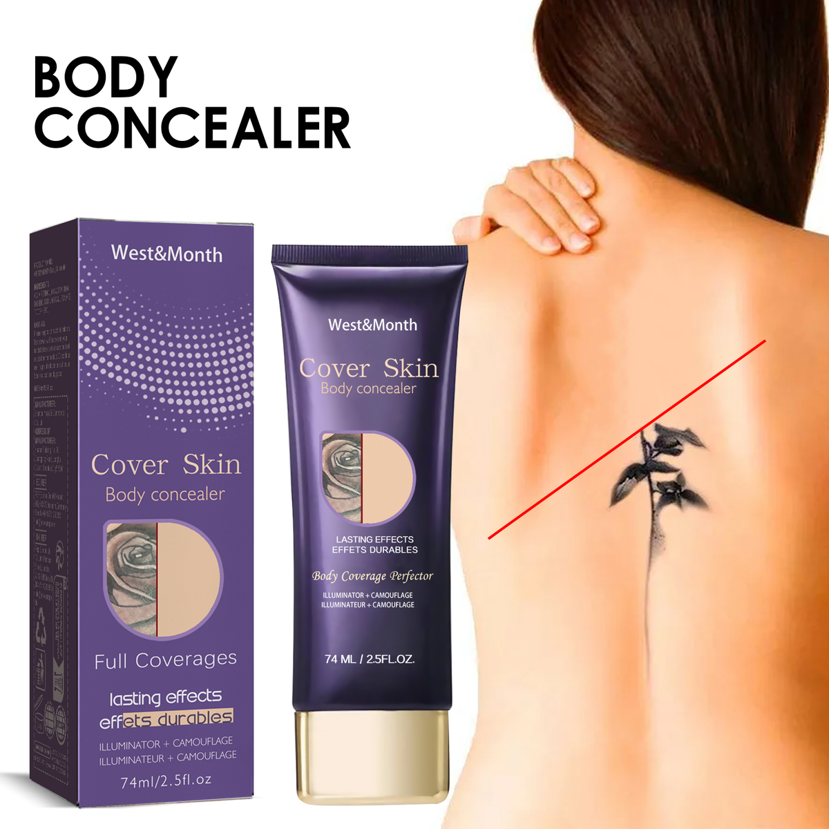 Body Concealer for Waterproof Full-Coverage Skin