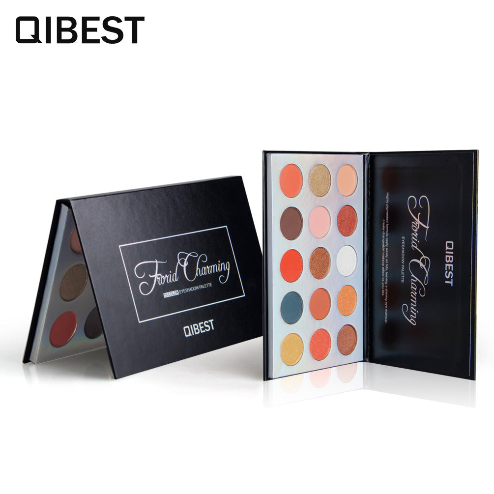 15-Color Eyeshadow Palette for Warm Sunset Eye Looks
