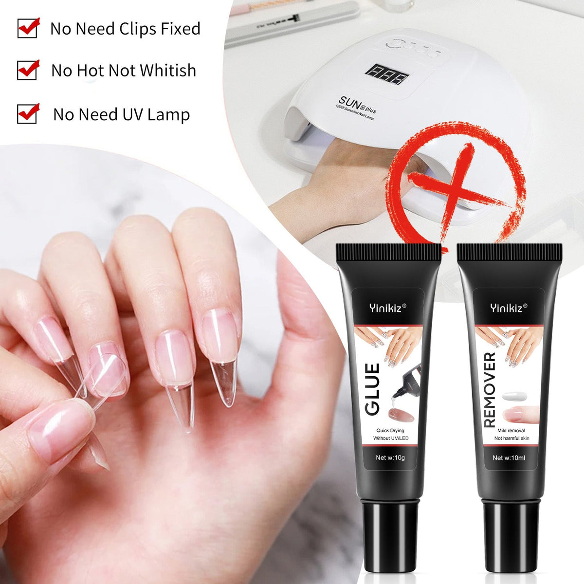 Nail Art Adhesive — Crystal-Clear Bond Without UV Lamp