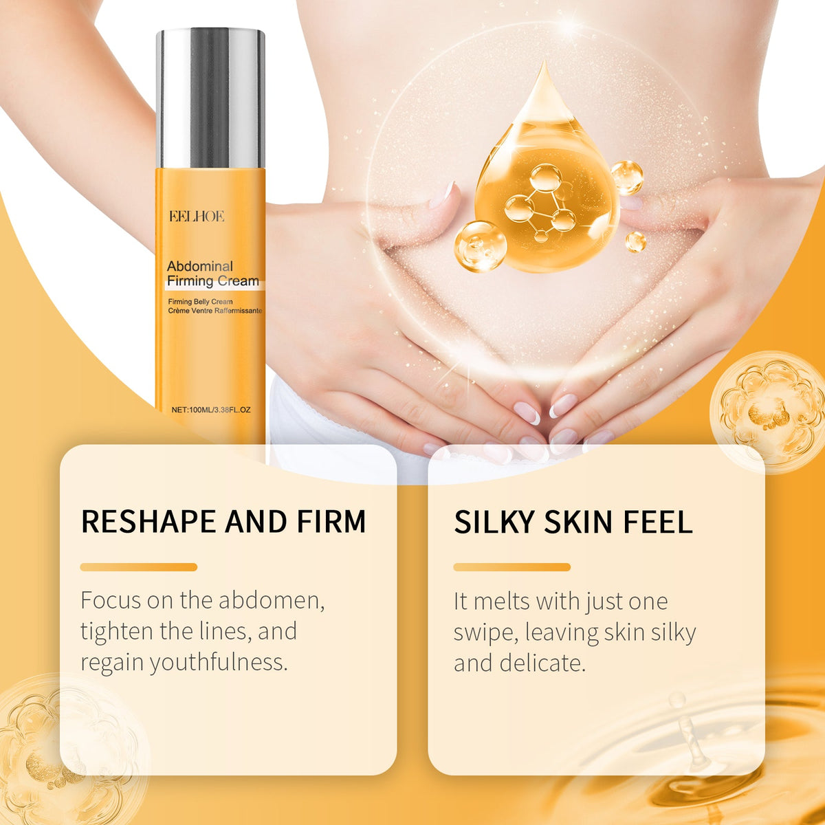 Abdominal Firming Cream for Crepey Skin, 100ml