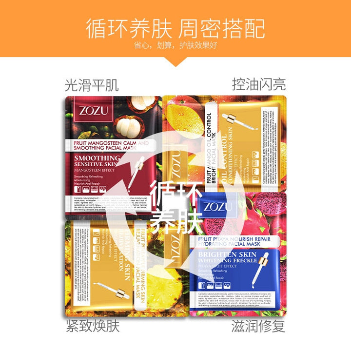 Fruit Sheet Masks for Oil Control, Brightening & Hydration