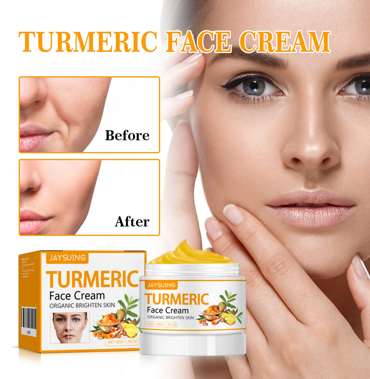 Turmeric Firming Cream for Wrinkles & Dull Skin