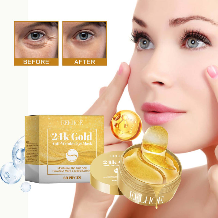 24K Gold Anti-Wrinkle Eye Mask, Moisturizing And Improving E