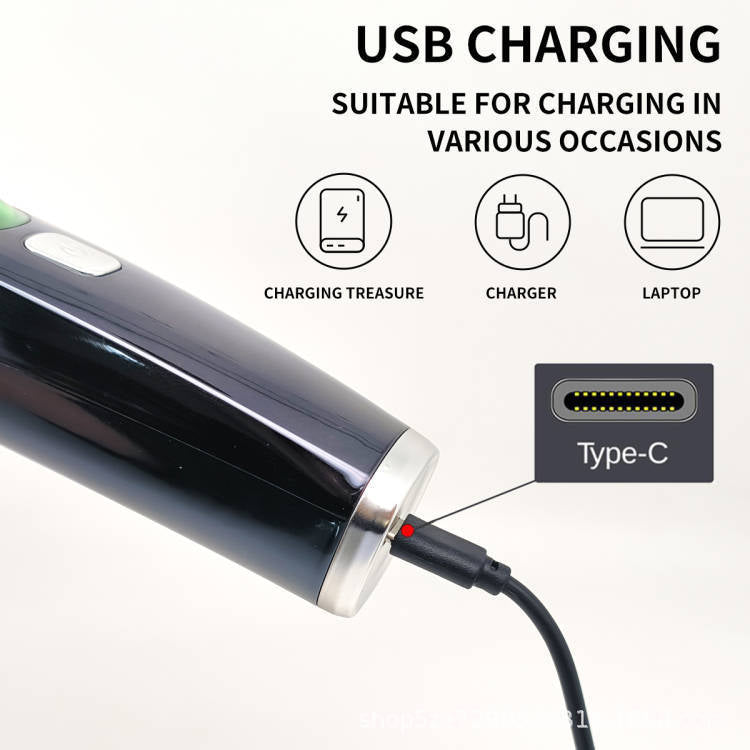 Electric Beard Trimmer — Vacuum Suction & 20 Precise Lengths