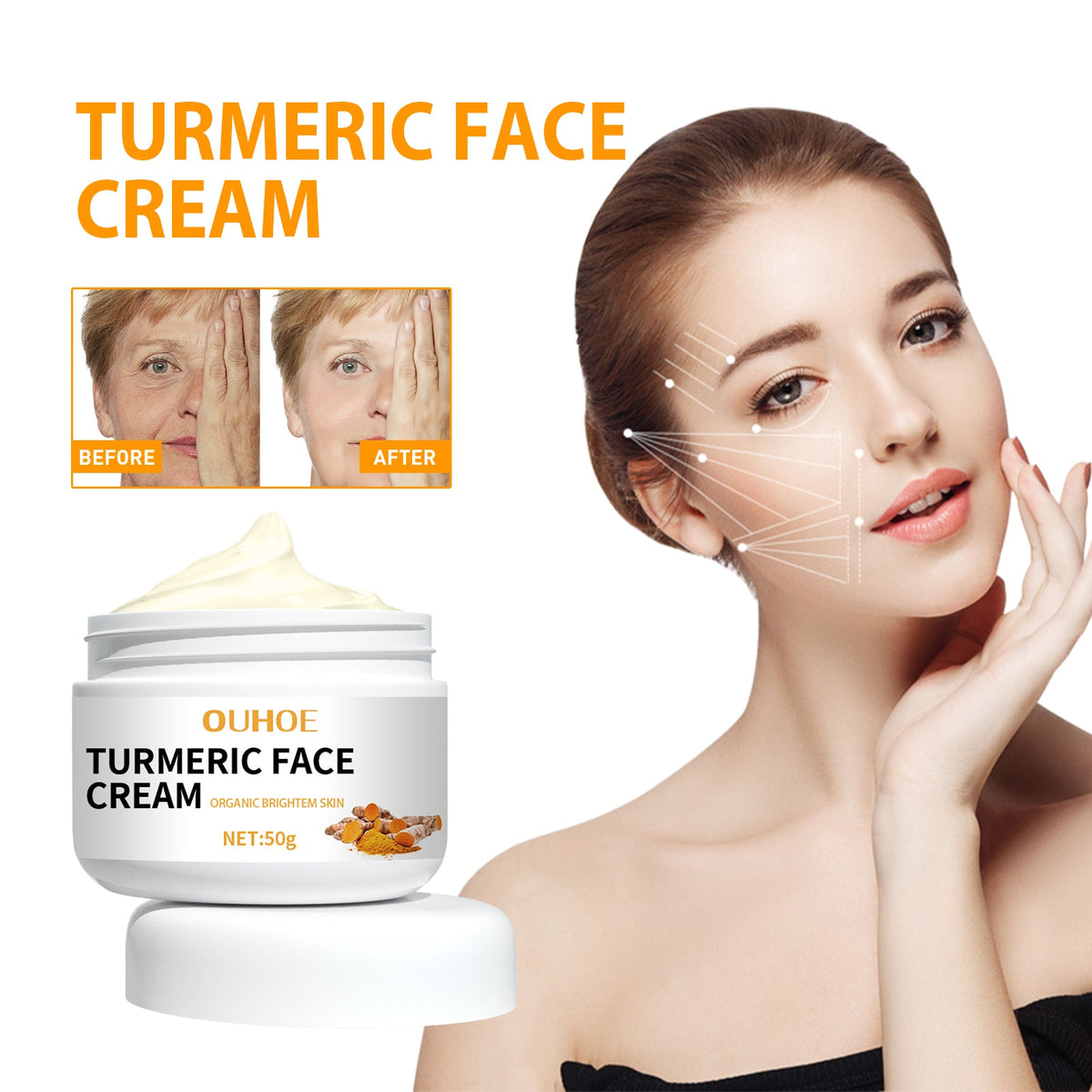 Turmeric Face Cream for Fine Lines & Dark Spots