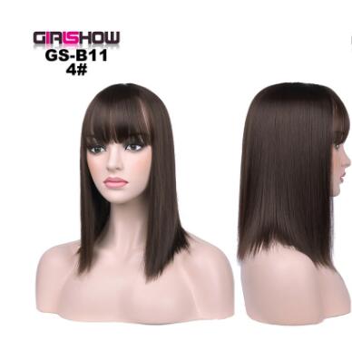 Synthetic Bob Wig with Bangs — Instant Hair Makeover in 4
