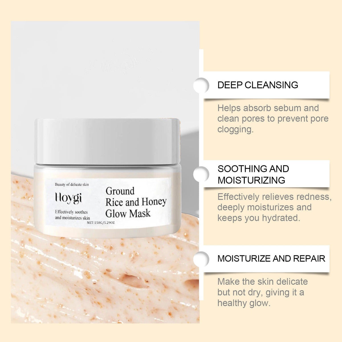 Honey Rice Mud Mask for Clogged Pores & Dry Skin