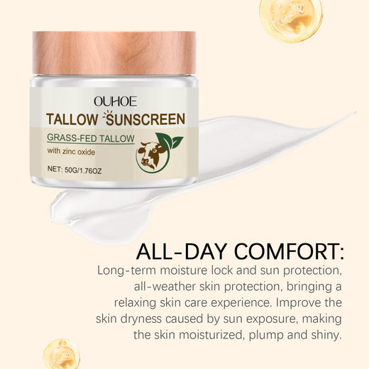 Tallow Zinc Oxide Sunscreen Cream for Daily Face Protection