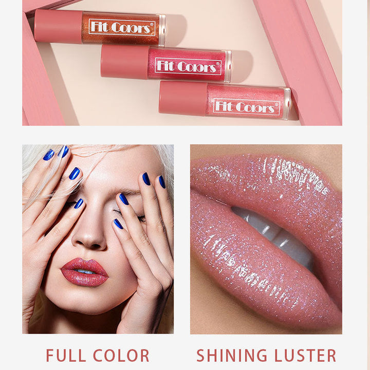 Pearlescent Lip Gloss for High-Shine Sparkling Color