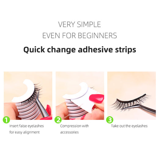 Self-Adhesive Eyelash Strips For Quick Glue-Free Lashes