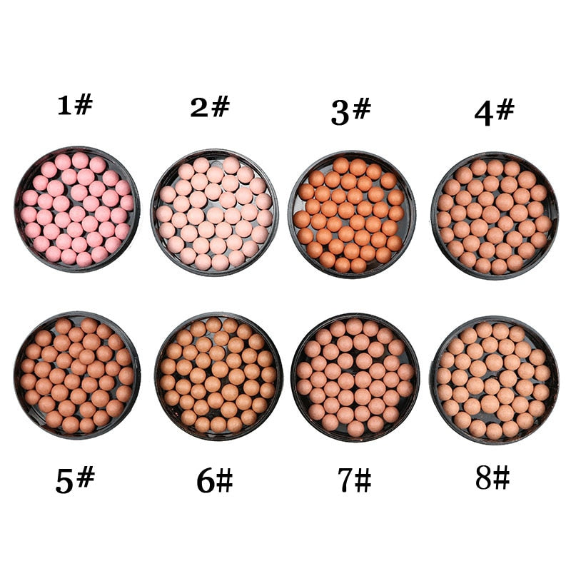3-in-1 Makeup Blush Compact for Cheeks, Eyes & Contour