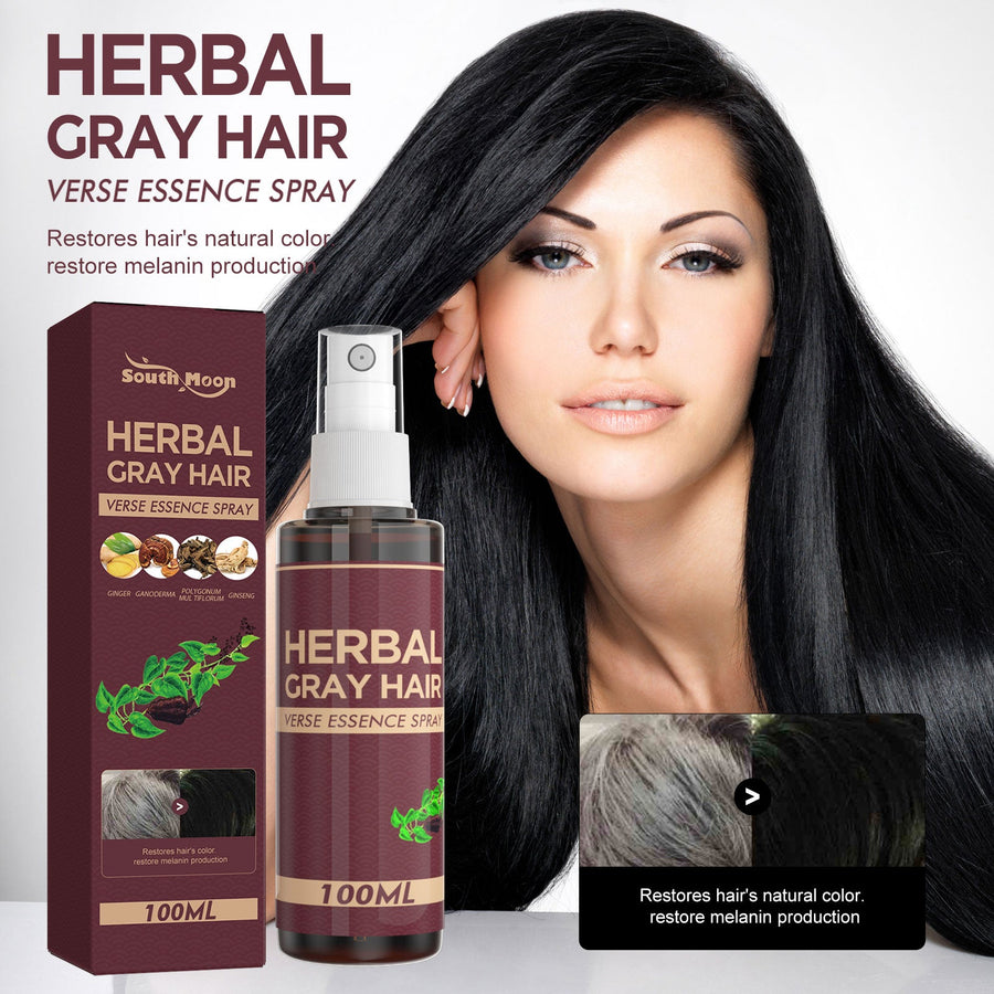 Herbal Gray Hair Essence Spray for Natural-Looking Color