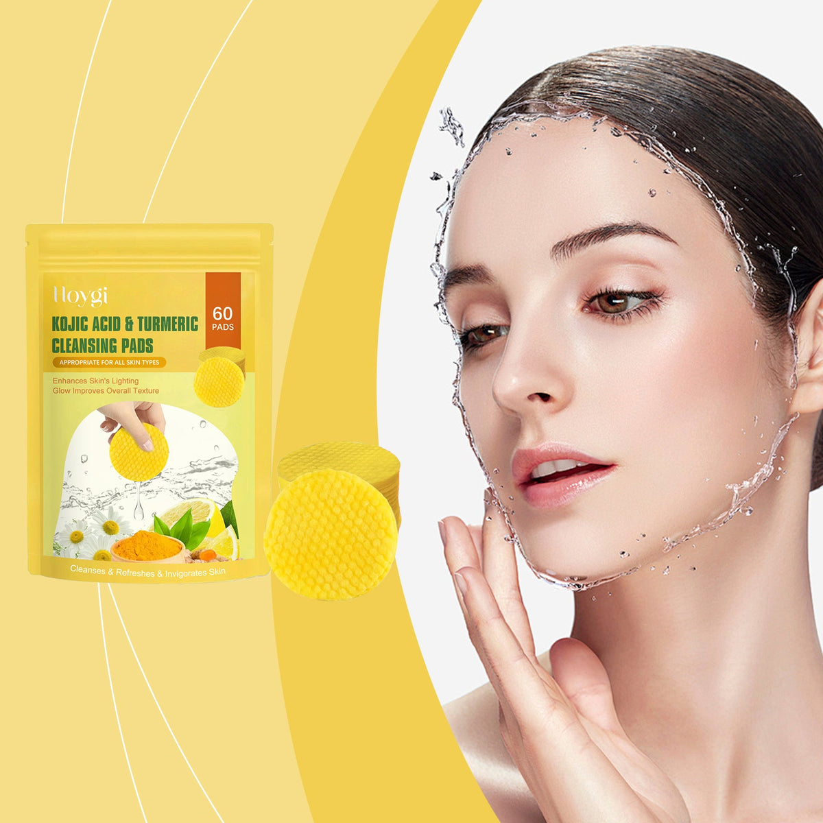 Kojic Acid & Turmeric Cleansing Pads – Brightening