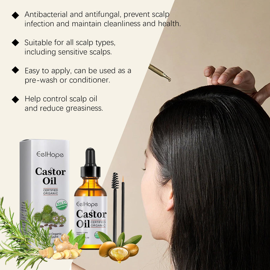 Castor Oil Hair Treatment for Healthier-Looking Roots