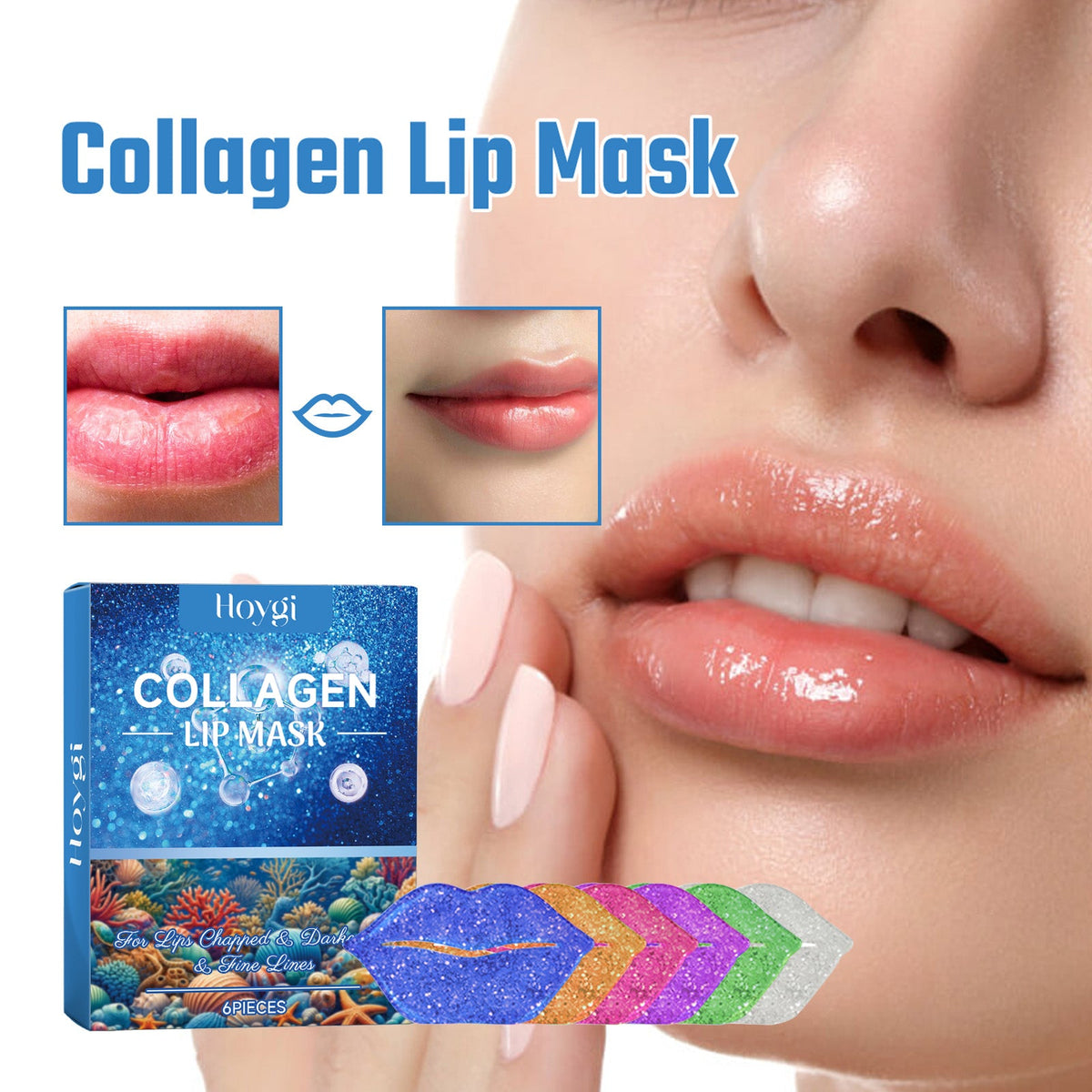 Collagen Lip Mask for Chapped, Cracked Dry Lips