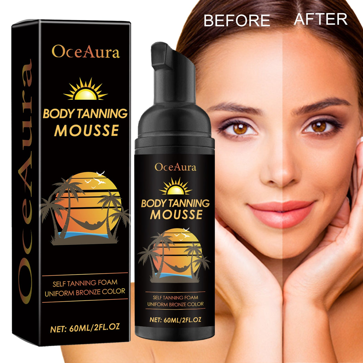 Self-Tanning Foam Mousse - Streak-Free Bronze Glow