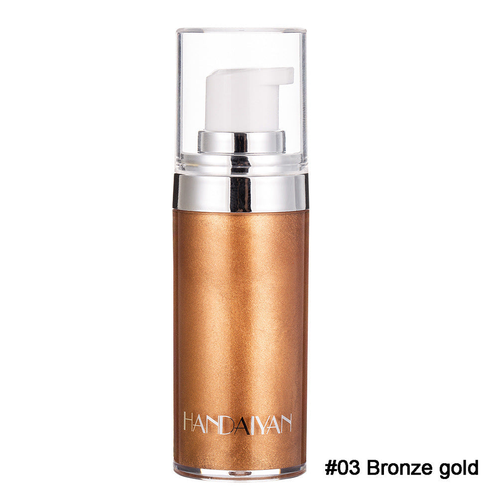 Body Highlighter Liquid for a Wearable Metallic Glow