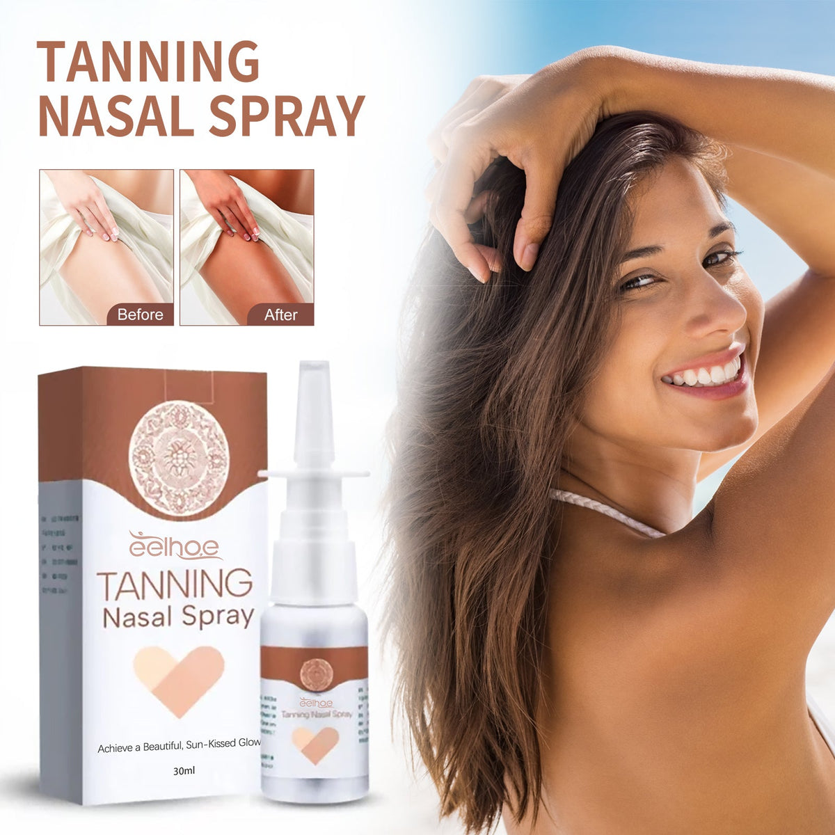 Tanning Nasal Spray for a Streak-Free Bronze Glow