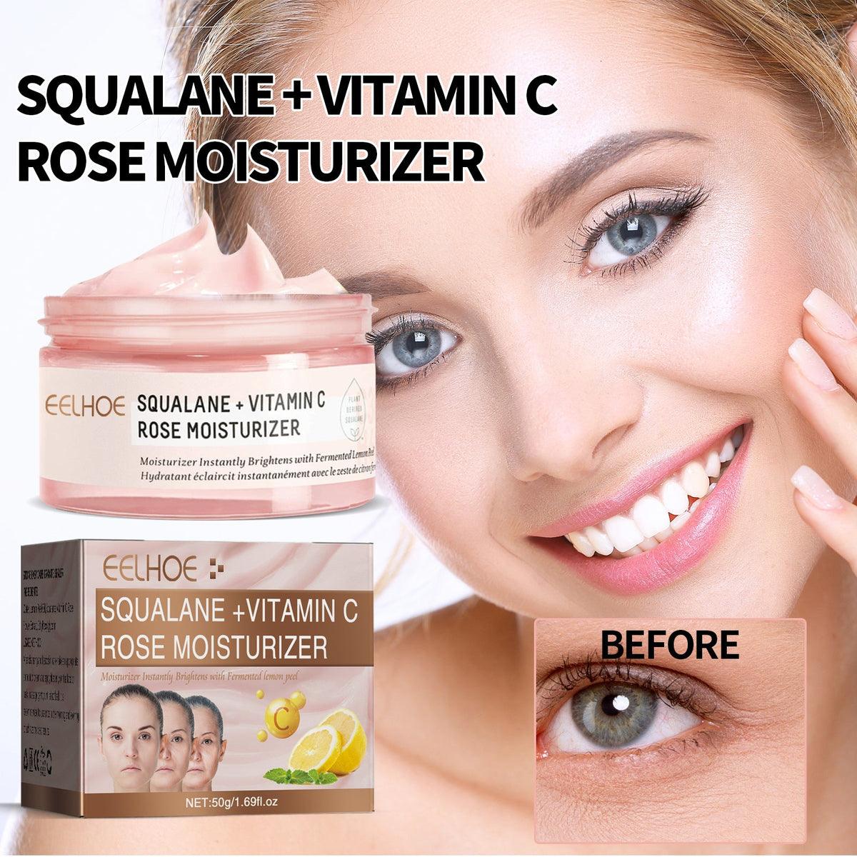 Squalane Vitamin C Cream for Dull, Dry Aging Skin