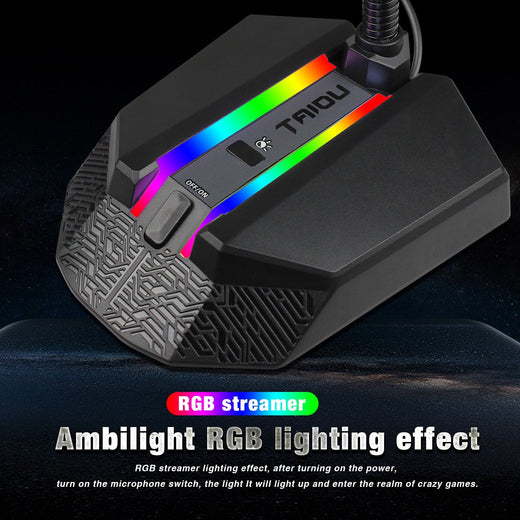RGB Desktop Microphone — Adaptive Noise Reduction & RGB