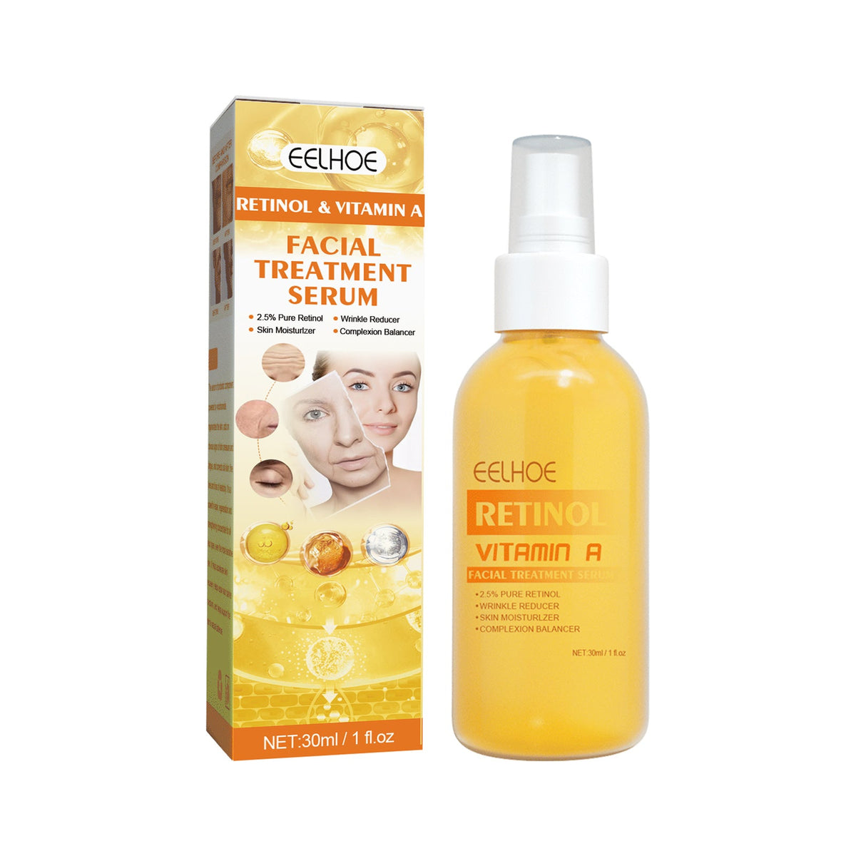 Retinol Anti-Wrinkle Spray Serum with 2.5% Pure Retinol