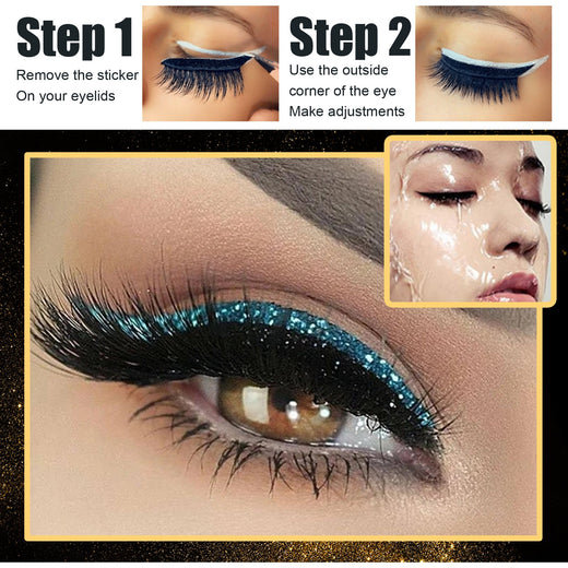 Self-Adhesive Eyeliner Stickers for Fast Glitter Looks