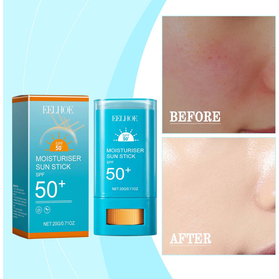 SPF 50+ Moisturizing Sunscreen Stick, Non-Greasy Waterproof