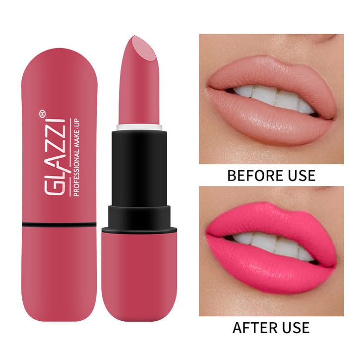 Velvet Matte Capsule Lipstick for Bold, Vivid Color