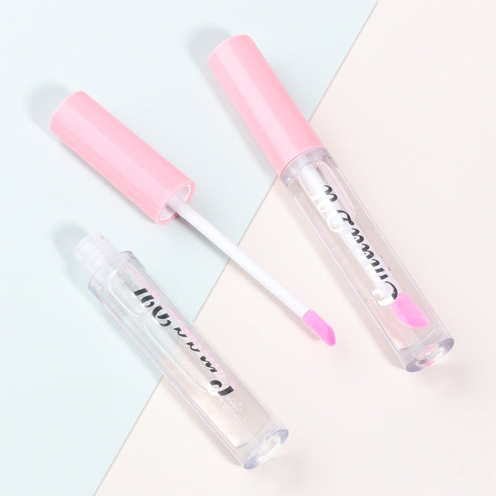 Color-Changing Lip Glaze for Warm Pink Glossy Shine