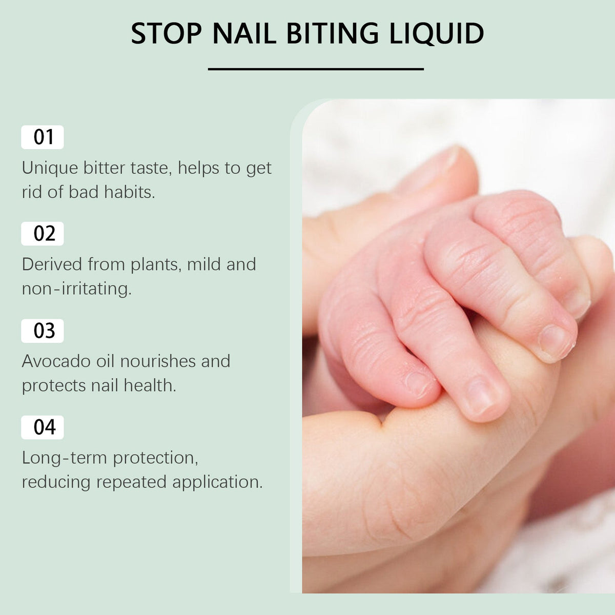 Children's Nail Biting Deterrent With Plant-Based Care