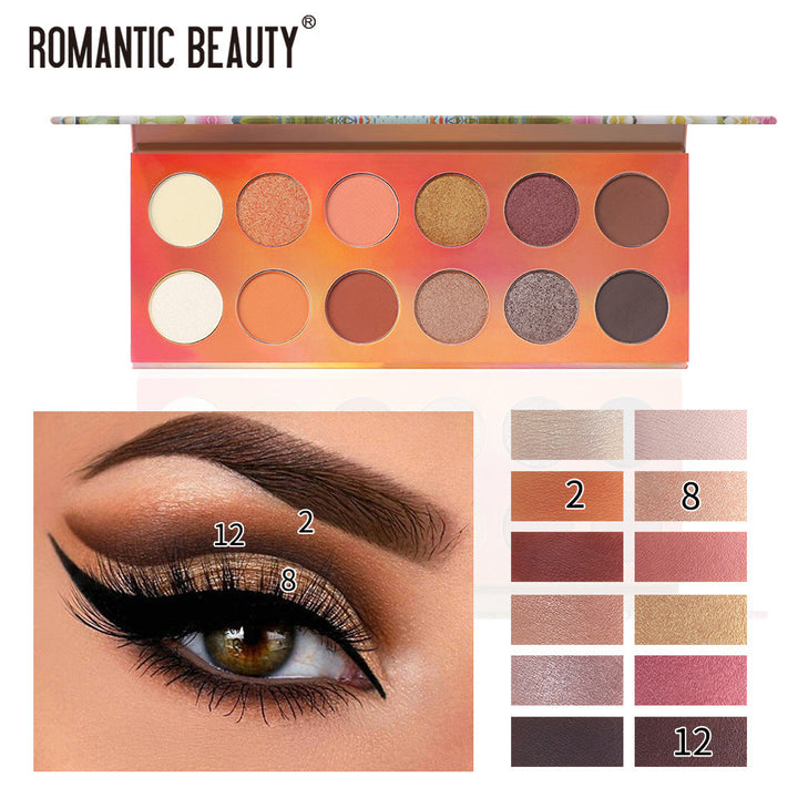 12-Color Eyeshadow Palette for Warm, Versatile Looks