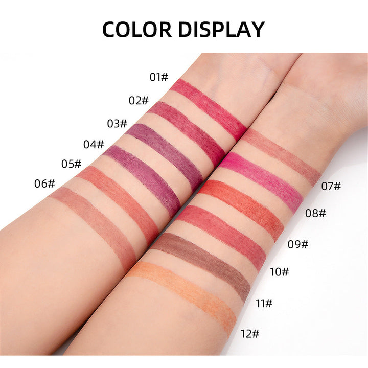 12-Color Matte Lip Liner Pencils for Precise Definition