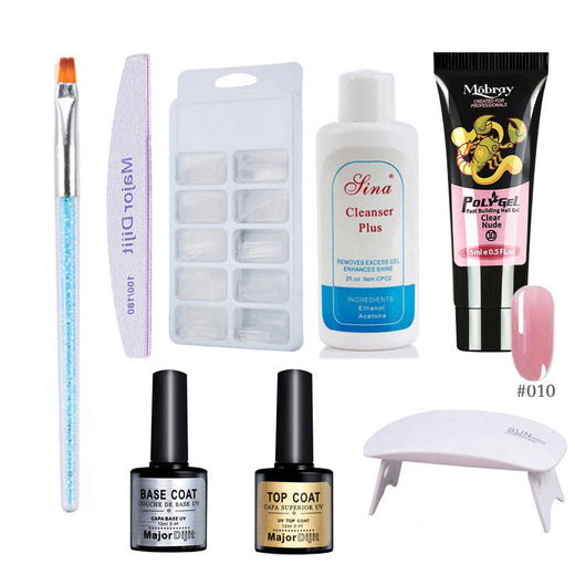 Poly Gel Nail Extension Kit for Glossy Home Manicures