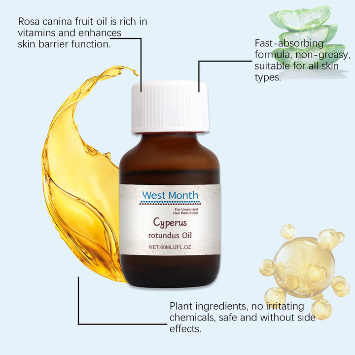 Cyperi Rhizoma Hair Reduction Oil for Smooth Sensitive Skin
