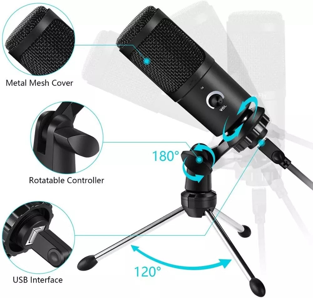 USB Professional Condenser Microphone — Studio-Quality
