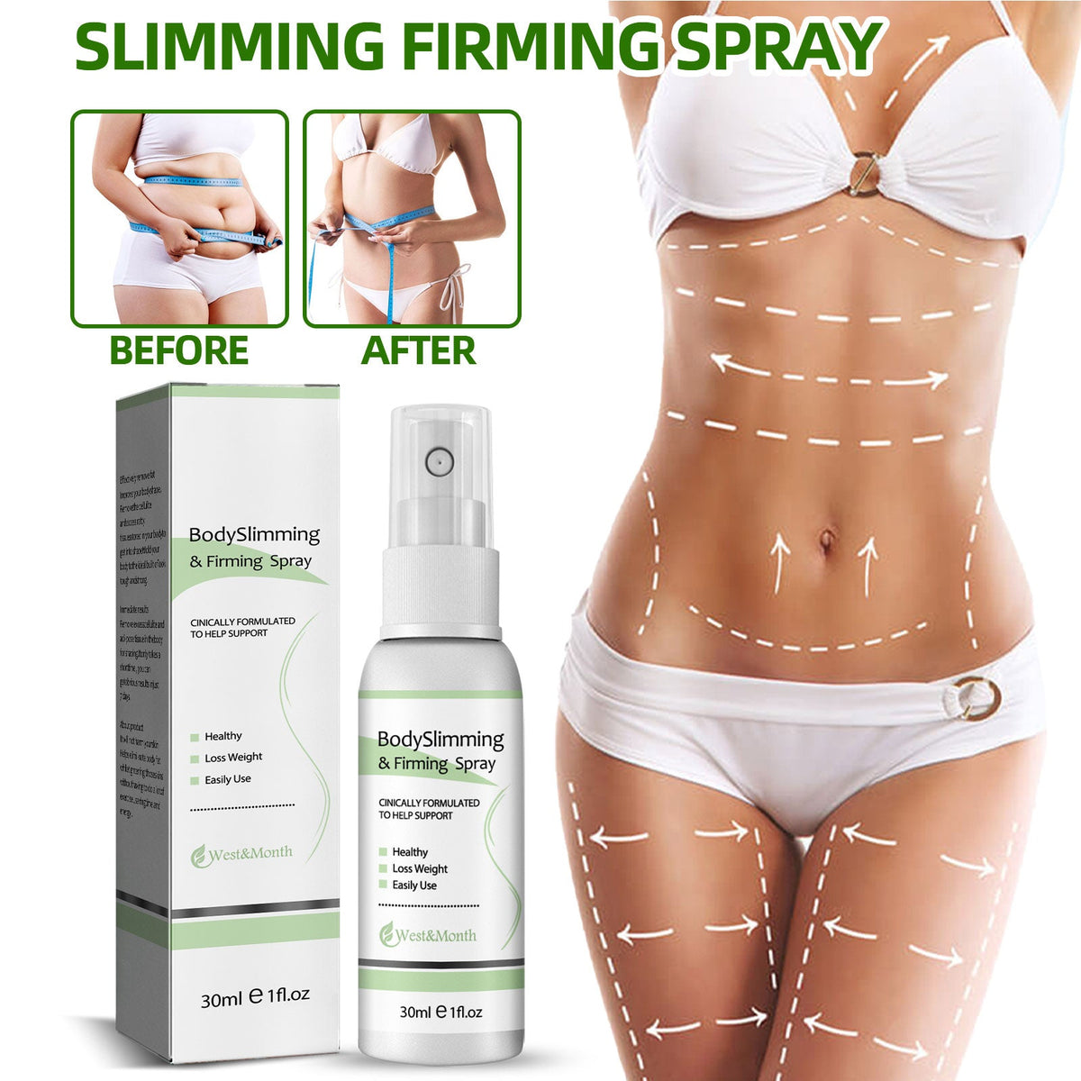 Body Firming Spray for Loose Skin & Cellulite Tone