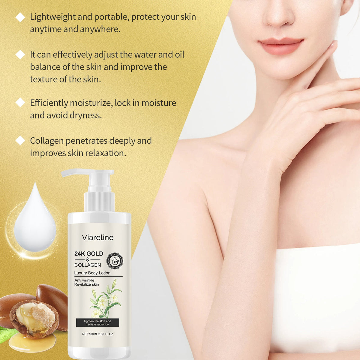 24K Gold Collagen Body Lotion — Luminous, Firmer Skin