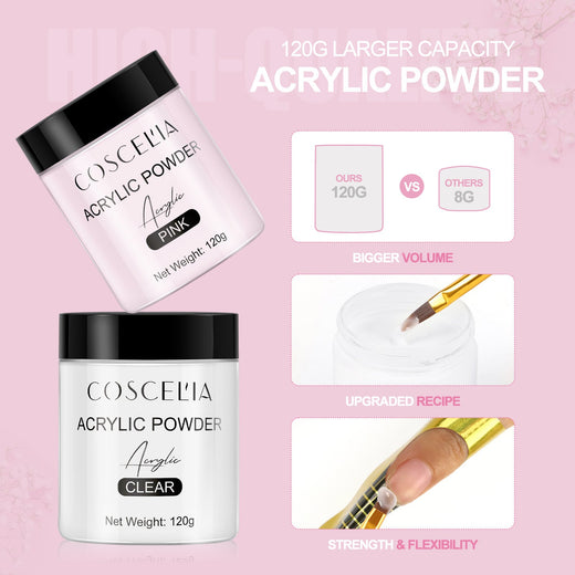 120g Professional Acrylic Nail Kit — Salon-Quality Powder &