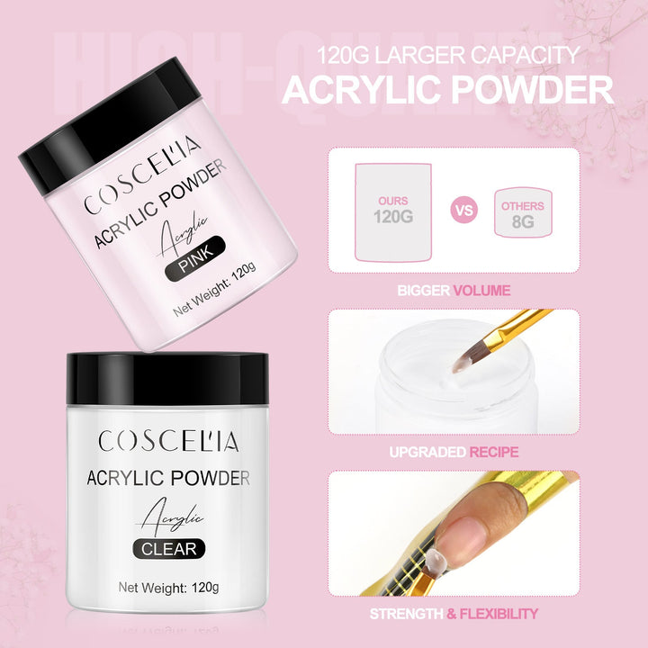 120g Professional Acrylic Nail Kit — Salon-Quality Powder