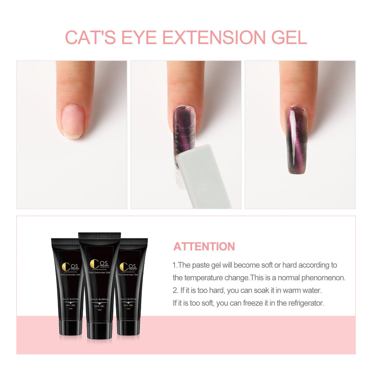 Painless Fast Crystal Extension Glue Cat Eye Manicure Photot