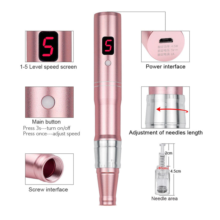 Microneedling Pen — Reduce Acne Scars & Fine Lines at Home