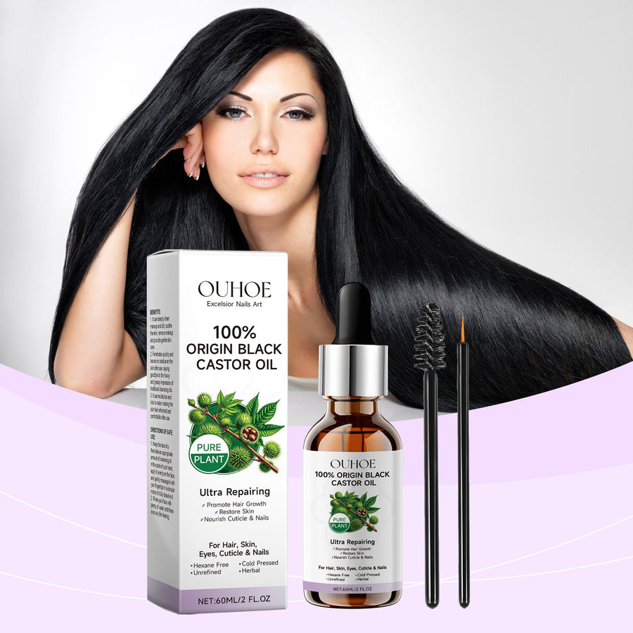 Black Castor Oil for Hair, Brows, Lashes & Skin Care