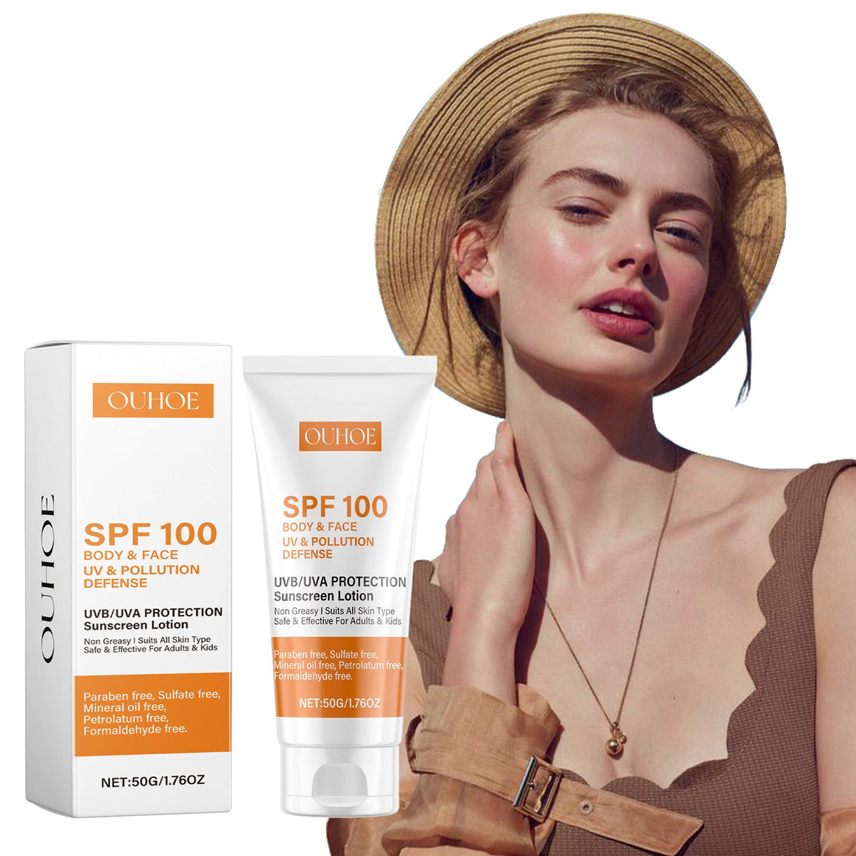 SPF 100 Face & Body Lotion – Non-Greasy UV Repair Cream