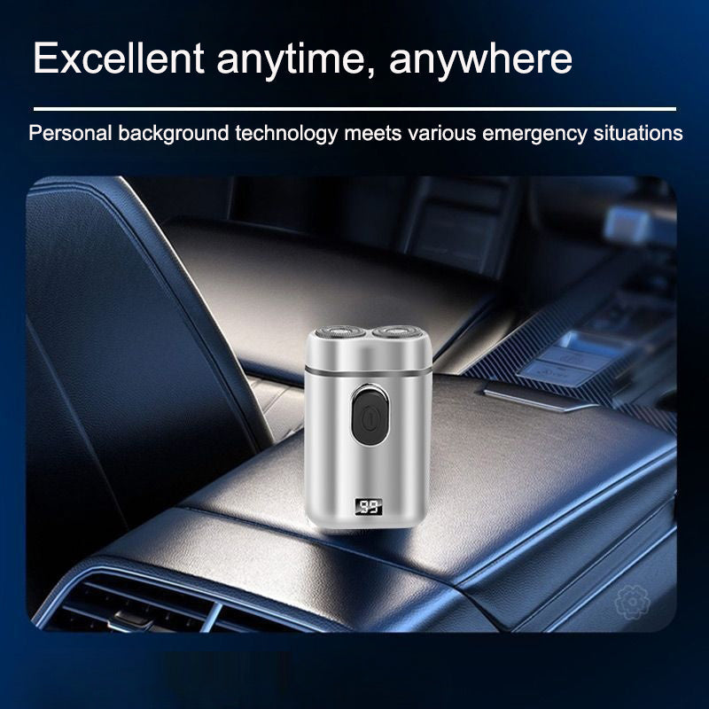 Portable Electric Shaver – Rechargeable Dual-Head Travel Razor