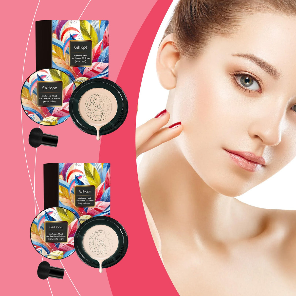 Mushroom Head Air Cushion CC Cream for Even Coverage