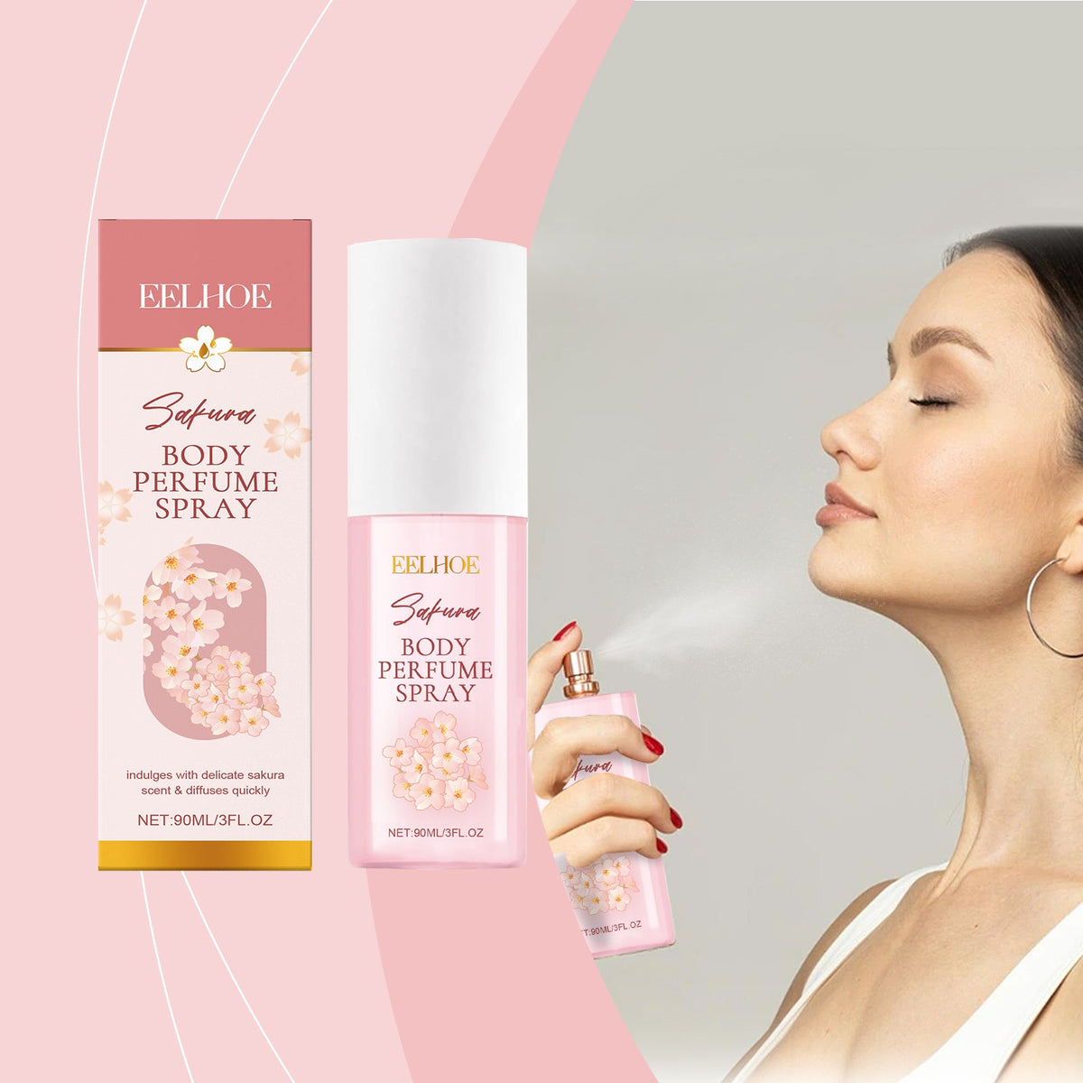 Cherry Blossom Body Spray for Fresh, Softly Scented Skin