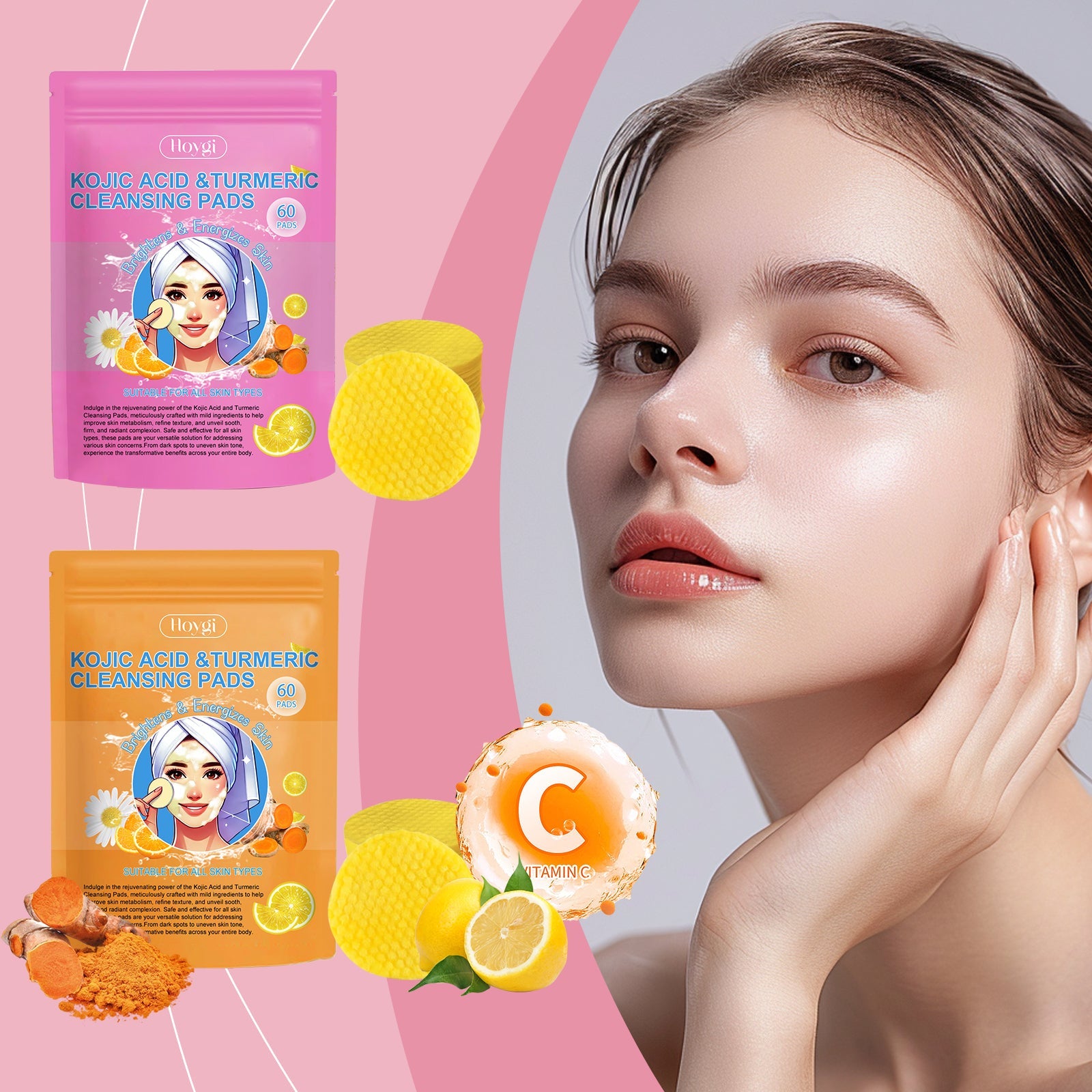 Duplicate hero shot showing packaging, pads, and ingredient elements in consistent styling