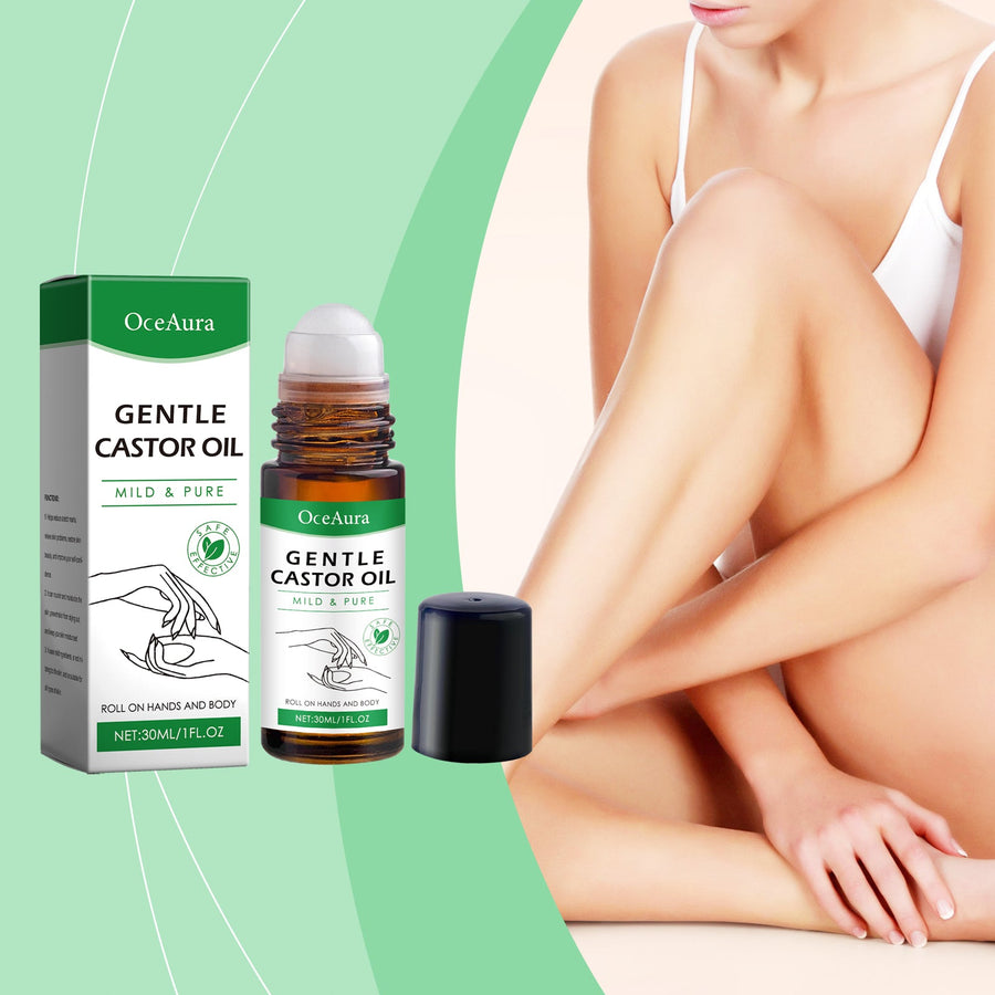 Castor Oil Roll-On for Dry Skin Relief On the Go