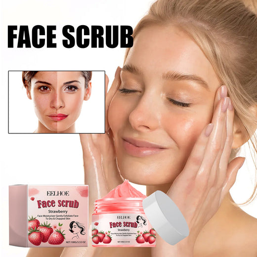 Strawberry Face Scrub for Dry, Flaky Skin Relief
