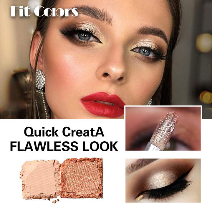 12-Color Makeup Palette for Warm Eye and Face Looks